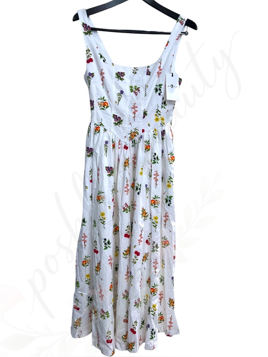 7 For All Mankind Dresses & Skirts - NWT 7 For All Mankind Fruit Floral Garden Print Midi Dress Size 4